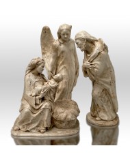 Nacimiento con La virgen, el niño, San José y un Ángel en Alabastro