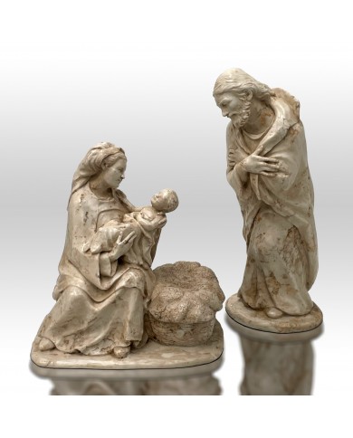 Nacimiento con La virgen, el niño y San José en Alabastro Nacimiento con La virgen, el niño y San José en Alabastro